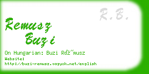 remusz buzi business card